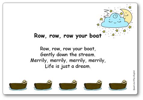 Row, Row, Row Your Boat – Paroles de la chanson en anglais et en français