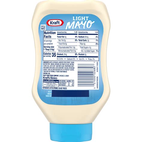 Kraft Light Mayo with 1/2 the Fat & Calories of Regular Mayonnaise 22 ...