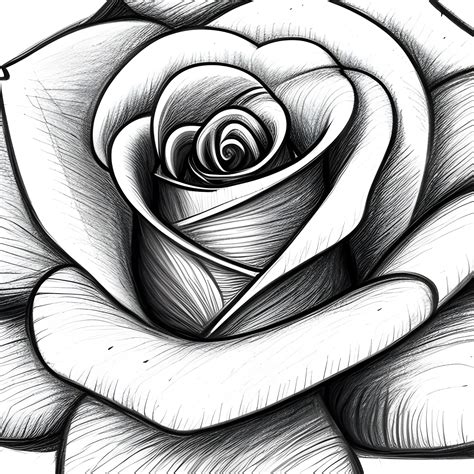 Pencil Sketch of a rose for a t-shirt design, Pencil Sketch - Arthub.ai