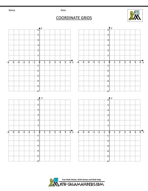 Coordinate Graph Printable | Template Business PSD, Excel, Word, PDF