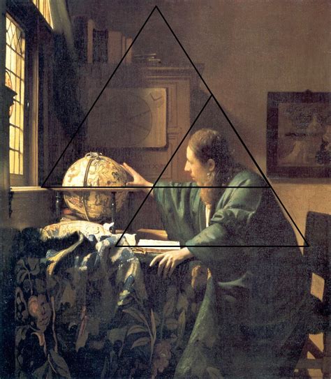 Johannes Vermeer - The Astronomer - strong triangular composition ...