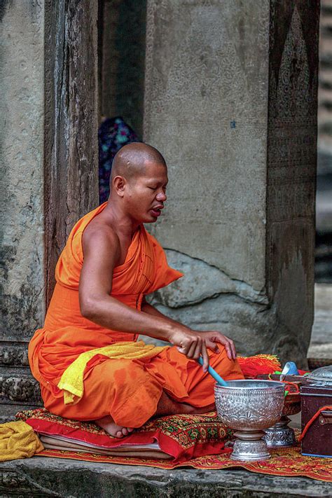 Buddhist Monk Chanting - Cambodia Photograph by Art Phaneuf | Fine Art America