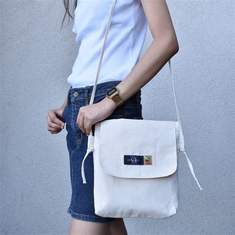 Canvas Sling Bags w/ Lining | Canvas Bag | Shoulder Bag | Off-White ...