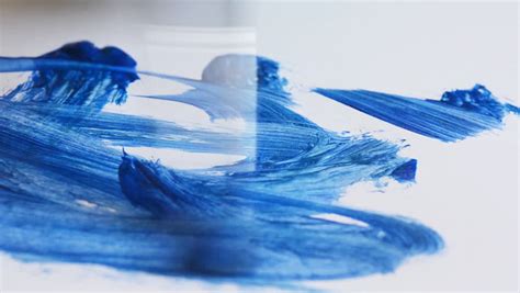 Stock video of painting with blue water color on | 5307038 | Shutterstock