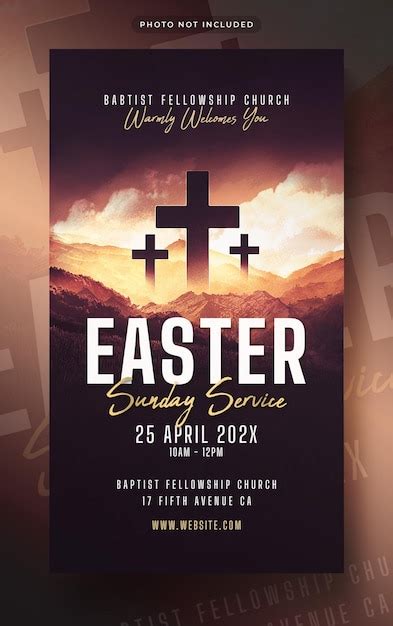 Premium PSD | Easter sunday resurrection church service instagram ...