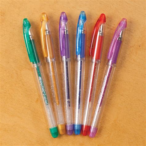 Scented Glitter Gel Pens, Set of 6 - Glitter Pens - Colored Pens - Easy ...