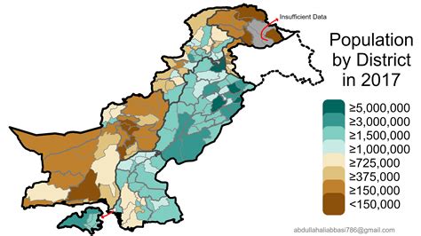 Pakistan Population Density Map