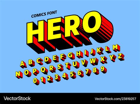 Comics style font design alphabet letters Vector Image