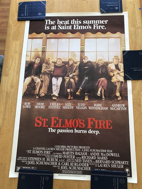 ST. ELMO'S FIRE (1987) Authentic Original Rolled Movie Poster 27 x 41 (NEW) | eBay