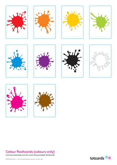 Free printable colour flashcards for kids, a great way to introduce ...