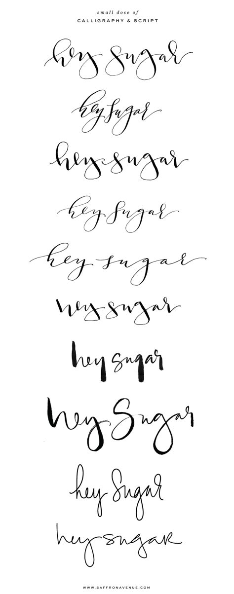 Some Calligraphy and Lettering Styles - Saffron Avenue