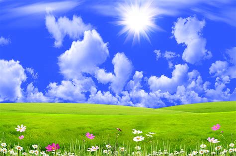 Desktop Wallpapers Nature Sky Grasslands Grass Clouds