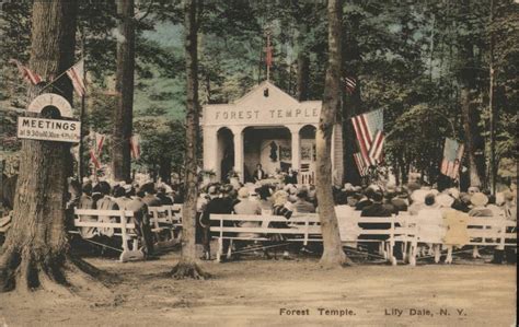 Forest Temple Lily Dale, NY Postcard