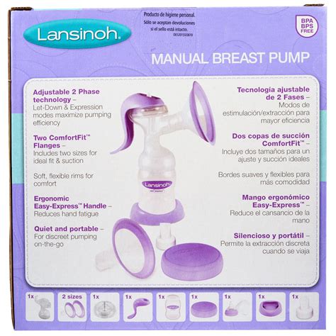 Lansinoh, Manual Breast Pump, 1 Manual Breast Pump and Accessories - iHerb