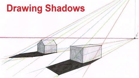 How To Draw Perspective Shadow - Drawing Shadows In Perspective - YouTube