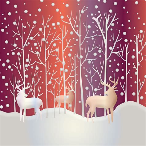 Christmas Background Deer Snow - Free image on Pixabay