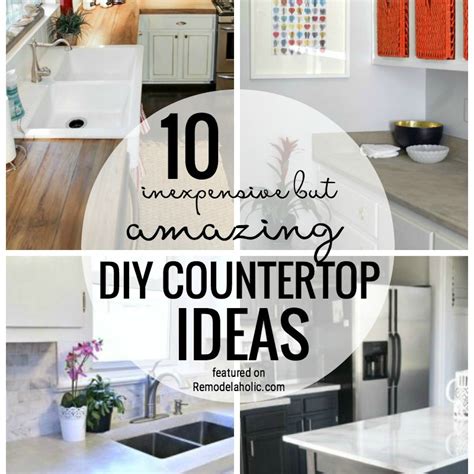 Remodelaholic | 10 Inexpensive but Amazing DIY Countertop Ideas