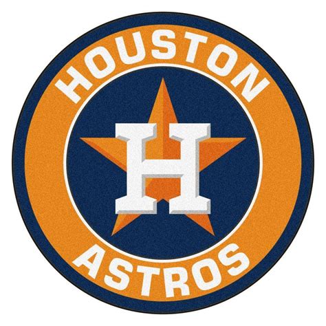 FANMATS MLB Houston Astros Orange 2 ft. x 2 ft. Round Area Rug 18136 ...