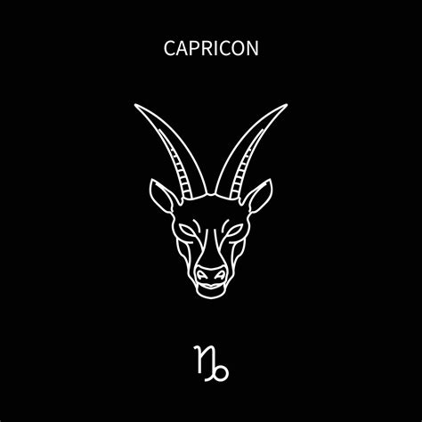 capricon horoscope symbol in twelve zodiac constellation. a flat line zodiac icons isolated on ...