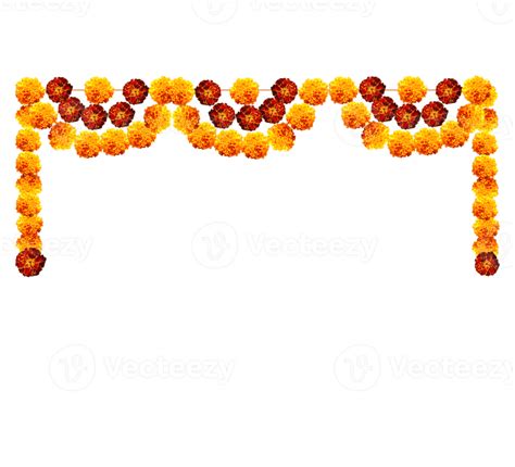 Marigold garland photo for decoration 22417840 PNG