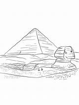 Sphinx Drawing Pyramid Coloring Getdrawings Drawings Sketch Page sketch template