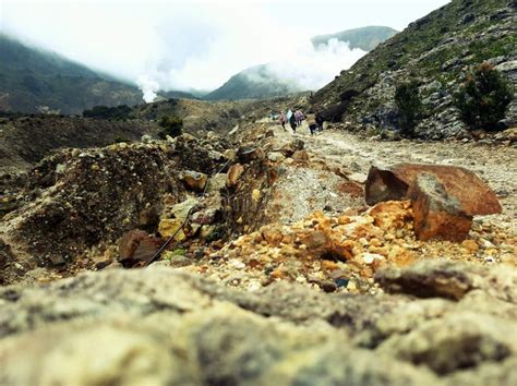 Papandayan Mountain crater stock photo. Image of java - 206898468