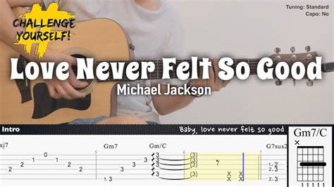 (FREE TAB) Love Never Felt So Good - Michael Jackson | Fingerstyle Guitar | TAB + Chords ...