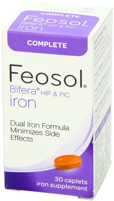 Feosol Bifera Iron Enhances Absorption & Minimizes Side Effects 30ct,2 ...