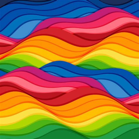 Colorful Rainbow Wave Background 6921828 Vector Art at Vecteezy