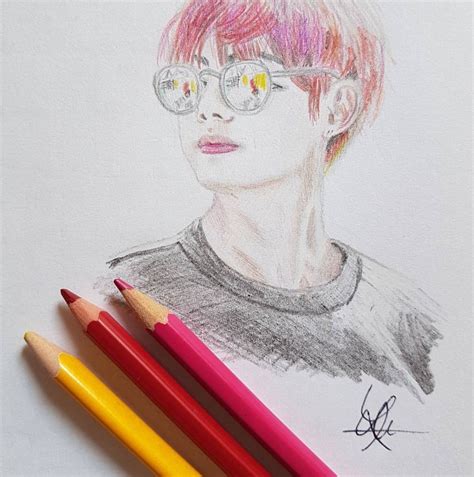 BTS' V fanart Kpop Fanart, Male Sketch, Fan Art, Bts, Instagram