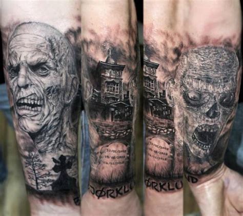 Graveyard Zombies Realistic tattoo by Georgi Kodzhabashev | Best Tattoo Ideas Gallery