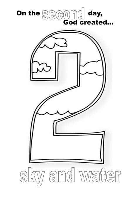 creation day two coloring page | Creation coloring pages, Days of ...