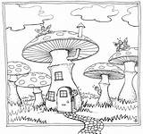 Mushroom Fairy Coloring Pages sketch template