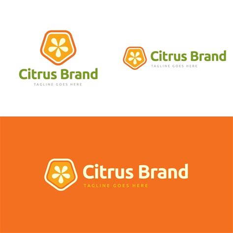 Premium Vector | Vector free vector modern citrus brand logo template