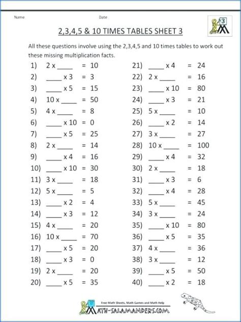 10 times 3 math math worksheets grade multiplication 2 3 4 5 times tables image below of mathlet ...