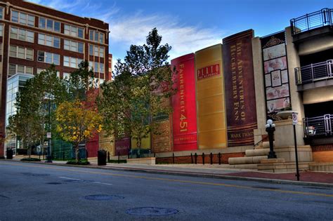 Kansas City Public Library Garage Concealed by Giant Wall of Books