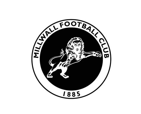 Millwall FC Club Logo Symbol Black Premier League Football Abstract ...