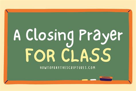 A Closing Prayer for Class