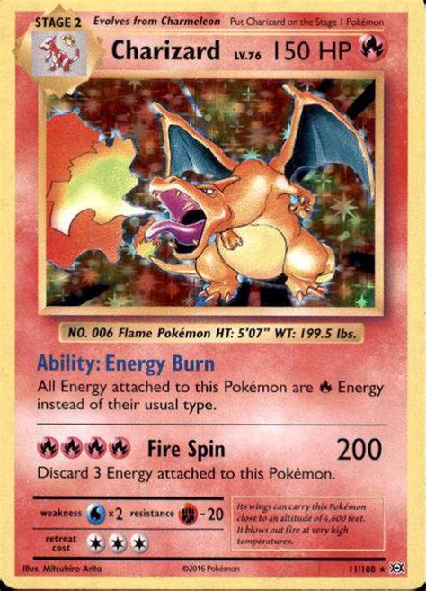 Pokemon X Y Evolutions Single Card Rare Holo Charizard 11 - ToyWiz