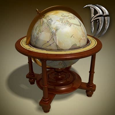 ancient globe 3d max