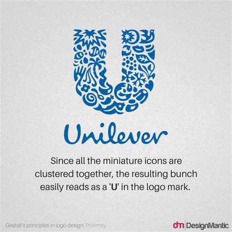 Gestalt Principle - Proximity - Unilever Logo