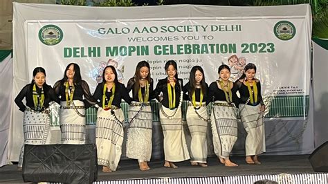 Arunachal Pradesh Young Girls - Boys Popir Dance | Galo Aao Society Delhi | MOPIN | Robin Hibu ...