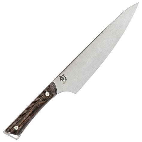 Shun Kanso 8" Chef Knife Tagayasan Wood Handles Stonewashed Blade ...