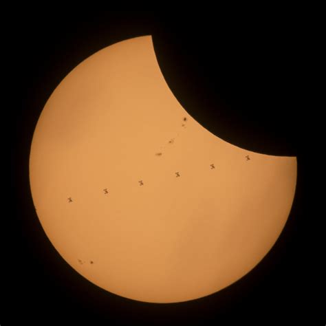 NASA captured photos and video of the ISS 'photobombing' today's solar eclipse: Digital ...