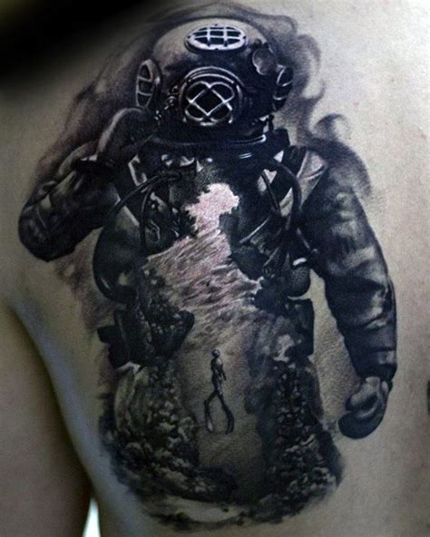 60 Diver Tattoo Designs For Men - Underwater Ink Ideas