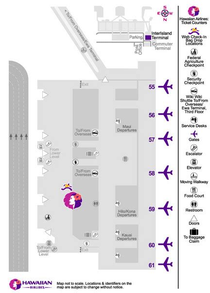 Hawaiian Airlines Honolulu Airport Map - Honolulu Airport • mappery