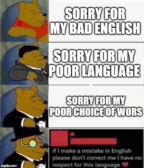 SoRrY fOr My BaD eNgLiSh - Imgflip