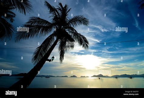 El Nido sunset in the Palawan Island in the Philippines Stock Photo - Alamy