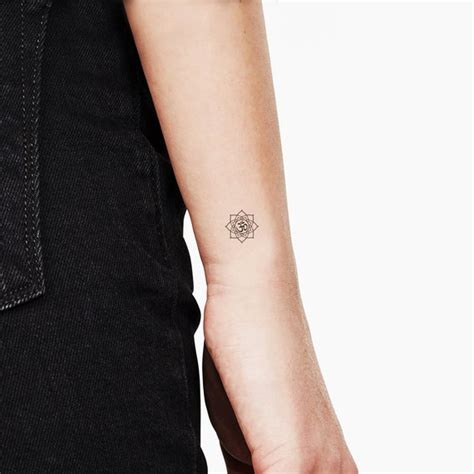 Lotus Flower Om Symbol Temporary Tattoo set of 3 - Etsy