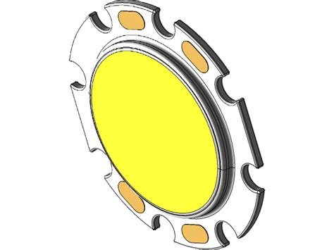 COB LED circular 3 Watt | 3D CAD Model Library | GrabCAD